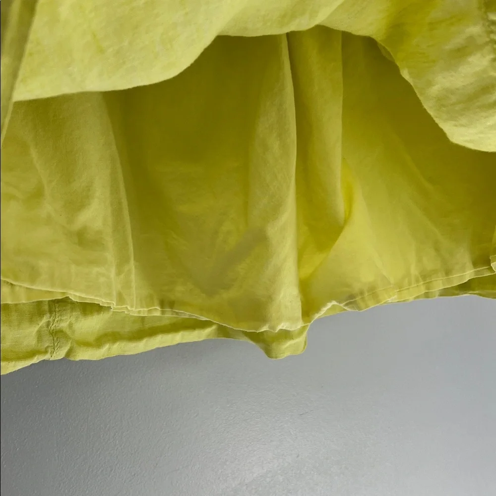 J. Crew Preppy Light Yellow Retro Linen Skirt Sz 4